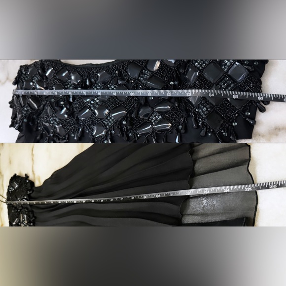 🖤 Vintage Valentino Beaded Sheer Mini Dress /Top - Picture 9 of 15